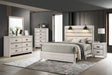 Carter White Platform Bedroom Set by Crown Mark at Eve Furniture