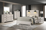 Carter White Queen Platform Bed by Crown Mark at Eve Furniture