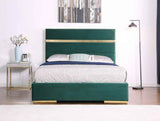 Cartier Green/Gold King Platform Bed by New Era Innovations at Eve Furniture