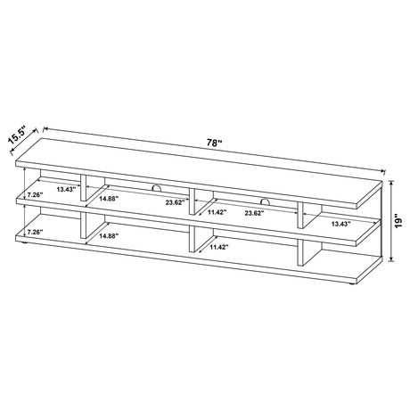 Cartmill Black 2-Tier TV Stand Media Console by Coaster at Eve Furniture