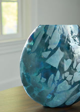 Cartshaw Iridescent Teal Vase by Ashley at Eve Furniture