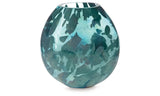 Cartshaw Iridescent Teal Vase by Ashley at Eve Furniture
