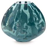 Cartshaw Iridescent Teal Vase by Ashley at Eve Furniture