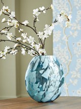 Cartshaw Iridescent Teal Vase by Ashley at Eve Furniture