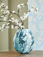 Cartshaw Iridescent Teal Vase by Ashley at Eve Furniture