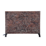 Carved Wood Panel on Iron Stand by Home Trends & Design at Eve Furniture