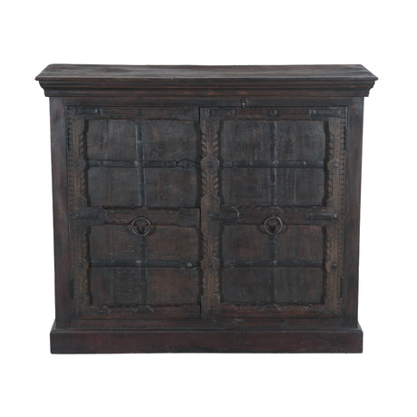 Carved Wood Storage Cabinet with Decorative Doors by Home Trends & Design at Eve Furniture