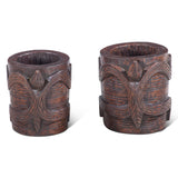 Carved Wooden Tibbati Pot with Handle by Home Trends & Design at Eve Furniture