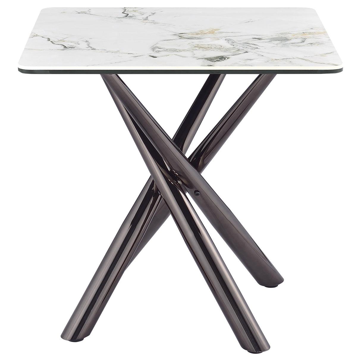 Carvell Mirage White 2-Piece Square Coffee and End Table Set by Coaster at Eve Furniture