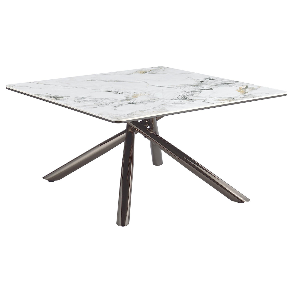 Carvell Mirage White 2-Piece Square Coffee and End Table Set by Coaster at Eve Furniture