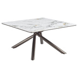 Carvell Mirage White 2-Piece Square Coffee and End Table Set by Coaster at Eve Furniture