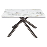 Carvell Mirage White 2-Piece Square Coffee and End Table Set by Coaster at Eve Furniture