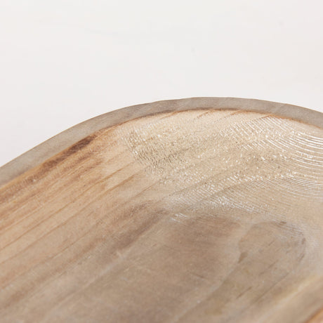 Carver Set of 2 Oblong White Washed Wood Footed Trays by Mercana at Eve Furniture