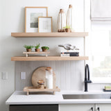 Carver Set of 2 Rectangular White Washed Wood Trays by Mercana at Eve Furniture