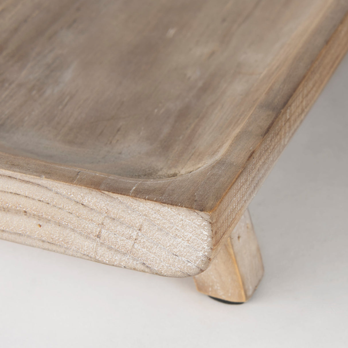 Carver Set of 2 Rectangular White Washed Wood Trays by Mercana at Eve Furniture