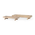 Carver Set of 2 Rectangular White Washed Wood Trays by Mercana at Eve Furniture