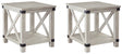 Carynhurst 2 End Tables in Whitewash by Ashley at Eve Furniture