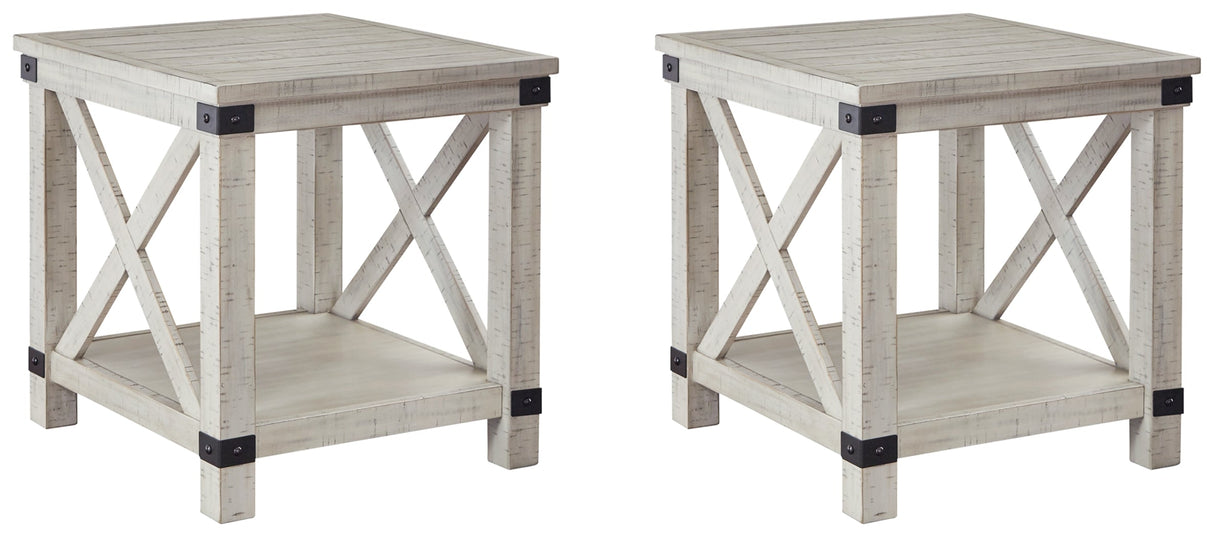 Carynhurst 2 End Tables in Whitewash by Ashley at Eve Furniture