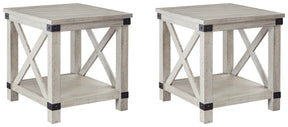 Carynhurst 2 End Tables in Whitewash by Ashley at Eve Furniture