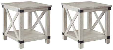 Carynhurst 2 End Tables in Whitewash by Ashley at Eve Furniture