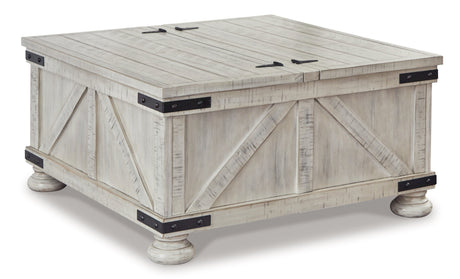 Carynhurst Coffee Table with 1 End Table in Whitewash by Ashley at Eve Furniture