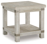 Carynhurst Coffee Table with 2 End Tables in White Wash Gray by Ashley at Eve Furniture
