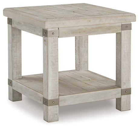 Carynhurst Coffee Table with 2 End Tables in White Wash Gray by Ashley at Eve Furniture