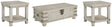 Carynhurst Coffee Table with 2 End Tables in White Wash Gray by Ashley at Eve Furniture