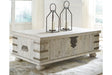 Carynhurst White Wash Gray Coffee Table with Lift Top by Ashley at Eve Furniture