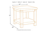 Carynhurst White Wash Gray End Table by Ashley at Eve Furniture