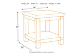 Carynhurst White Wash Gray End Table by Ashley at Eve Furniture