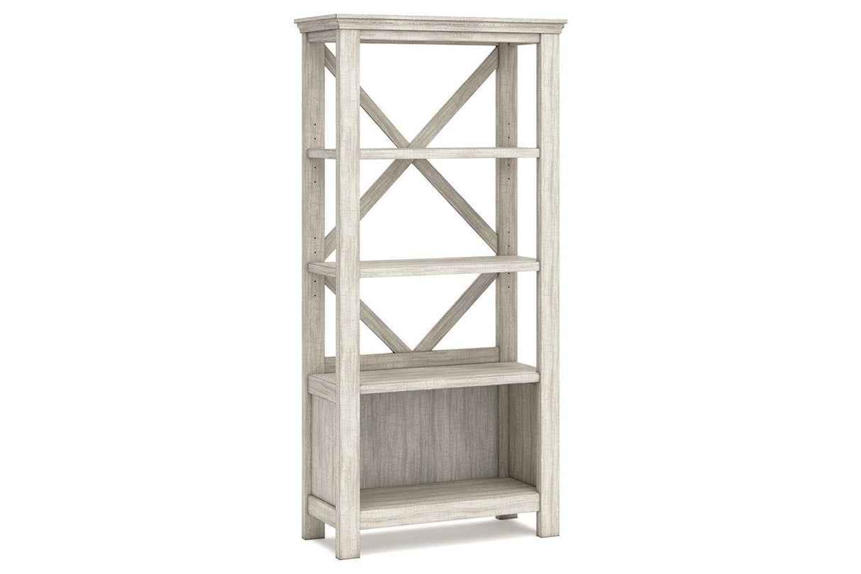 Carynhurst Whitewash 75" Bookcase by Ashley at Eve Furniture