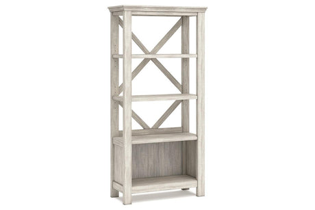 Carynhurst Whitewash 75" Bookcase by Ashley at Eve Furniture