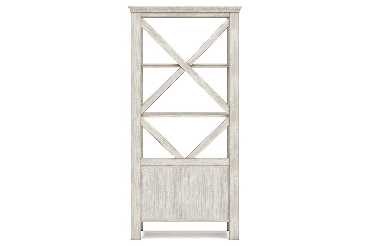 Carynhurst Whitewash 75" Bookcase by Ashley at Eve Furniture