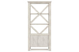 Carynhurst Whitewash 75" Bookcase by Ashley at Eve Furniture
