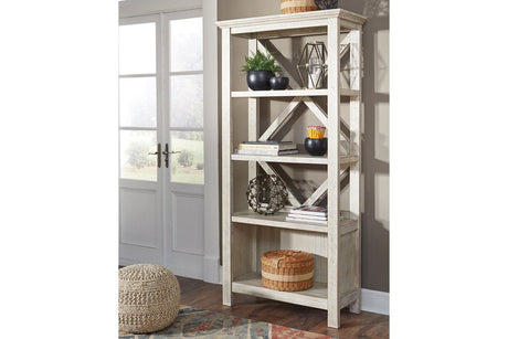 Carynhurst Whitewash 75" Bookcase by Ashley at Eve Furniture