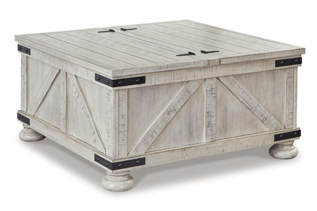 Carynhurst Whitewash Coffee Table and 2 End Tables by Ashley at Eve Furniture