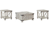 Carynhurst Whitewash Coffee Table and 2 End Tables by Ashley at Eve Furniture