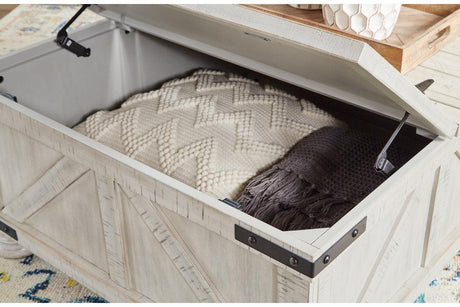 Carynhurst Whitewash Coffee Table by Ashley at Eve Furniture