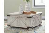 Carynhurst Whitewash Coffee Table by Ashley at Eve Furniture