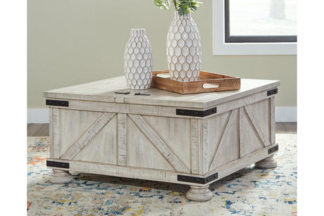 Carynhurst Whitewash Coffee Table by Ashley at Eve Furniture