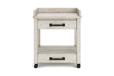 Carynhurst Whitewash Home Office Desk and Printer Stand by Ashley at Eve Furniture