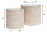 Carzo Stone Beige Coffee Table Set (2-Piece) by Zuomod at Eve Furniture