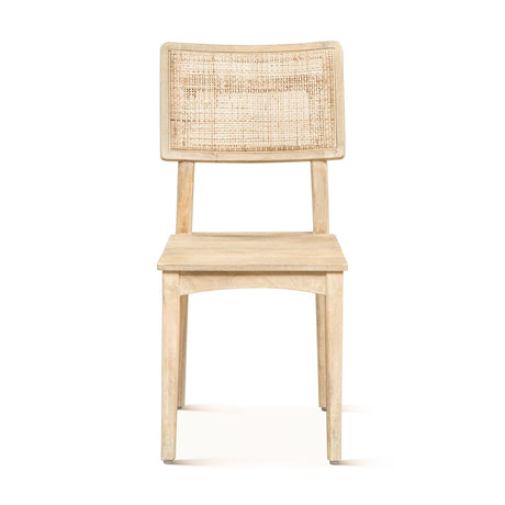 Casablanca 18" Dining Chair in Natural White, Set of 2 by Home Trends & Design at Eve Furniture