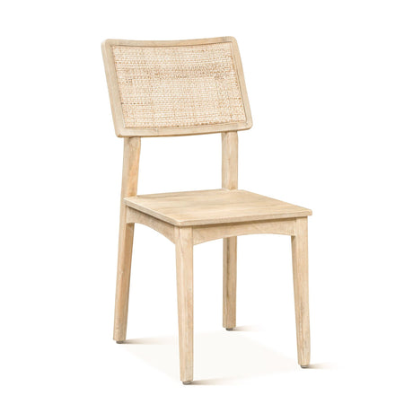 Casablanca 18" Dining Chair in Natural White, Set of 2 by Home Trends & Design at Eve Furniture