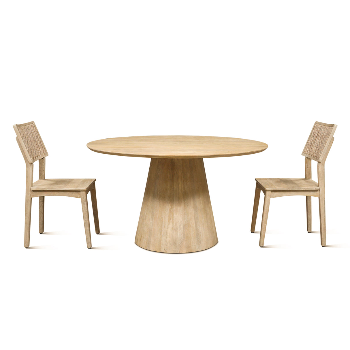 Casablanca 54" Round Dining Table in Natural White by Home Trends & Design at Eve Furniture