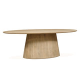 Casablanca 86" Oval Dining Table in Natural White by Home Trends & Design at Eve Furniture