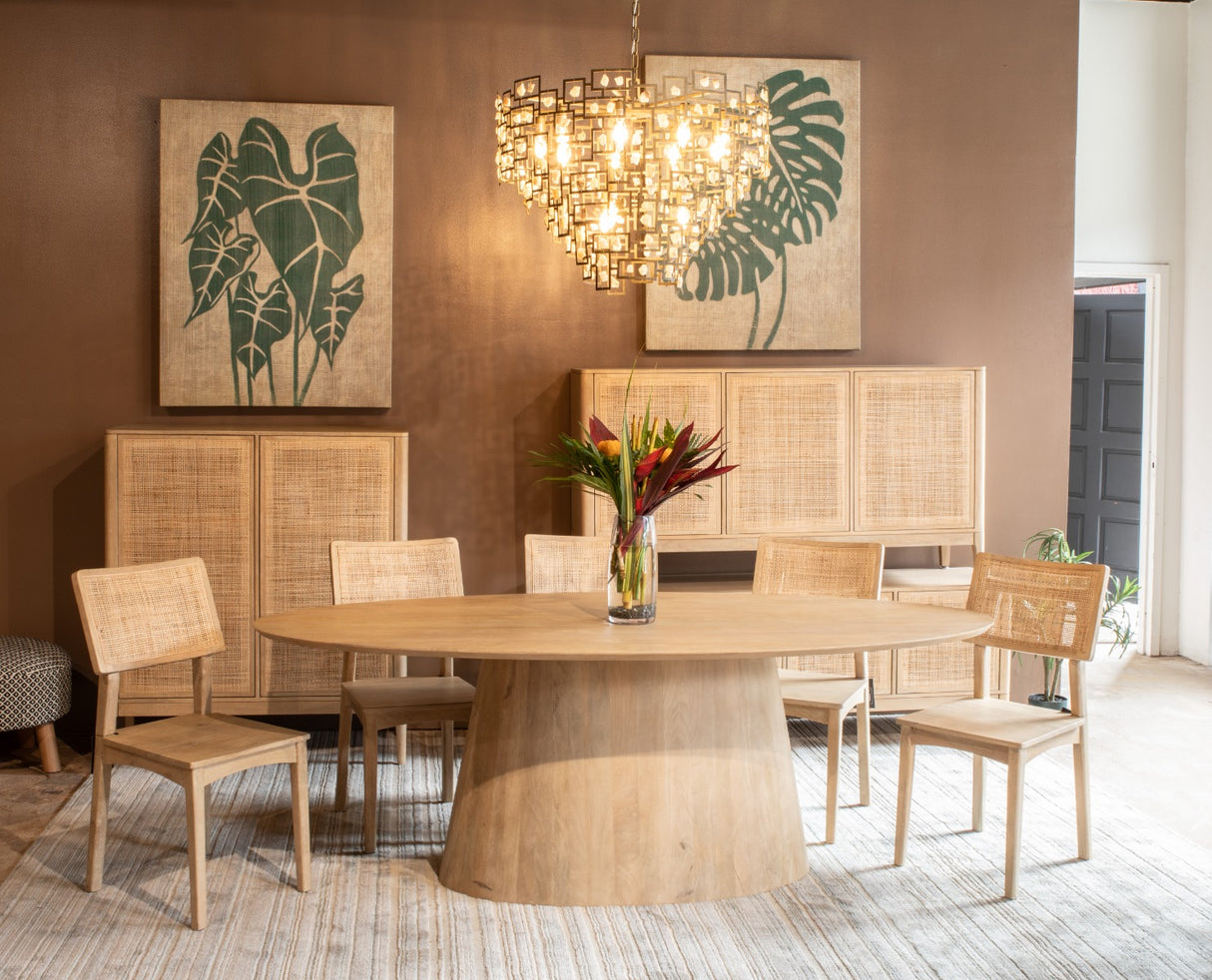 Casablanca 86" Oval Dining Table in Natural White by Home Trends & Design at Eve Furniture
