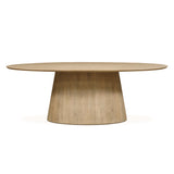 Casablanca 86" Oval Dining Table in Natural White by Home Trends & Design at Eve Furniture