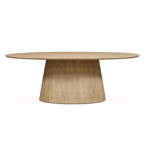 Casablanca 86" Oval Dining Table in Natural White by Home Trends & Design at Eve Furniture